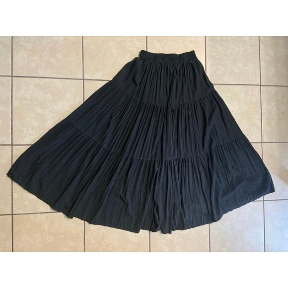 VTG Broomstick Tiered Peasant Cottage Core Maxi Skirt Women OS Whimsigoth Witchy - Picture 4 of 8